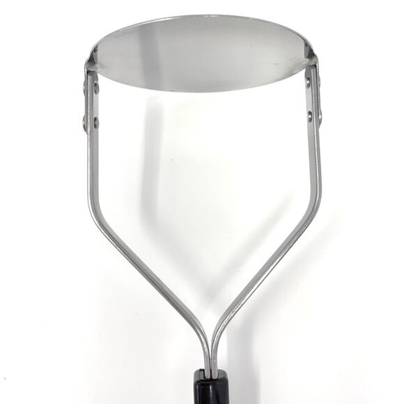 Vintage Stainless Steel Potato Masher Black Riveted Handle USA Made MCM - Picture 4 of 6